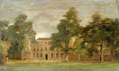West Lodge, East Bergholt (olja på papper på panel)